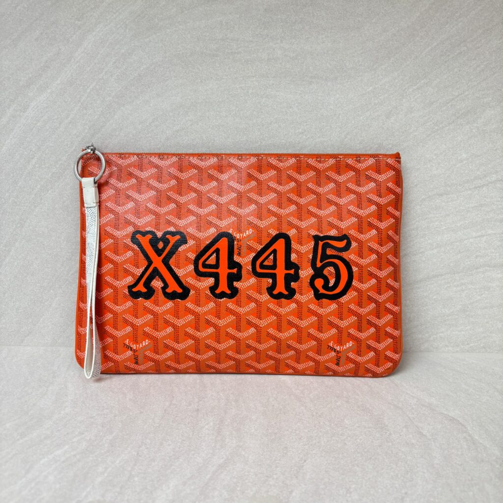 Senat Pm Pouch Flat Goyardine Canvas Orange