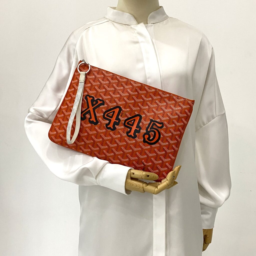 Senat Pm Pouch Flat Goyardine Canvas Orange