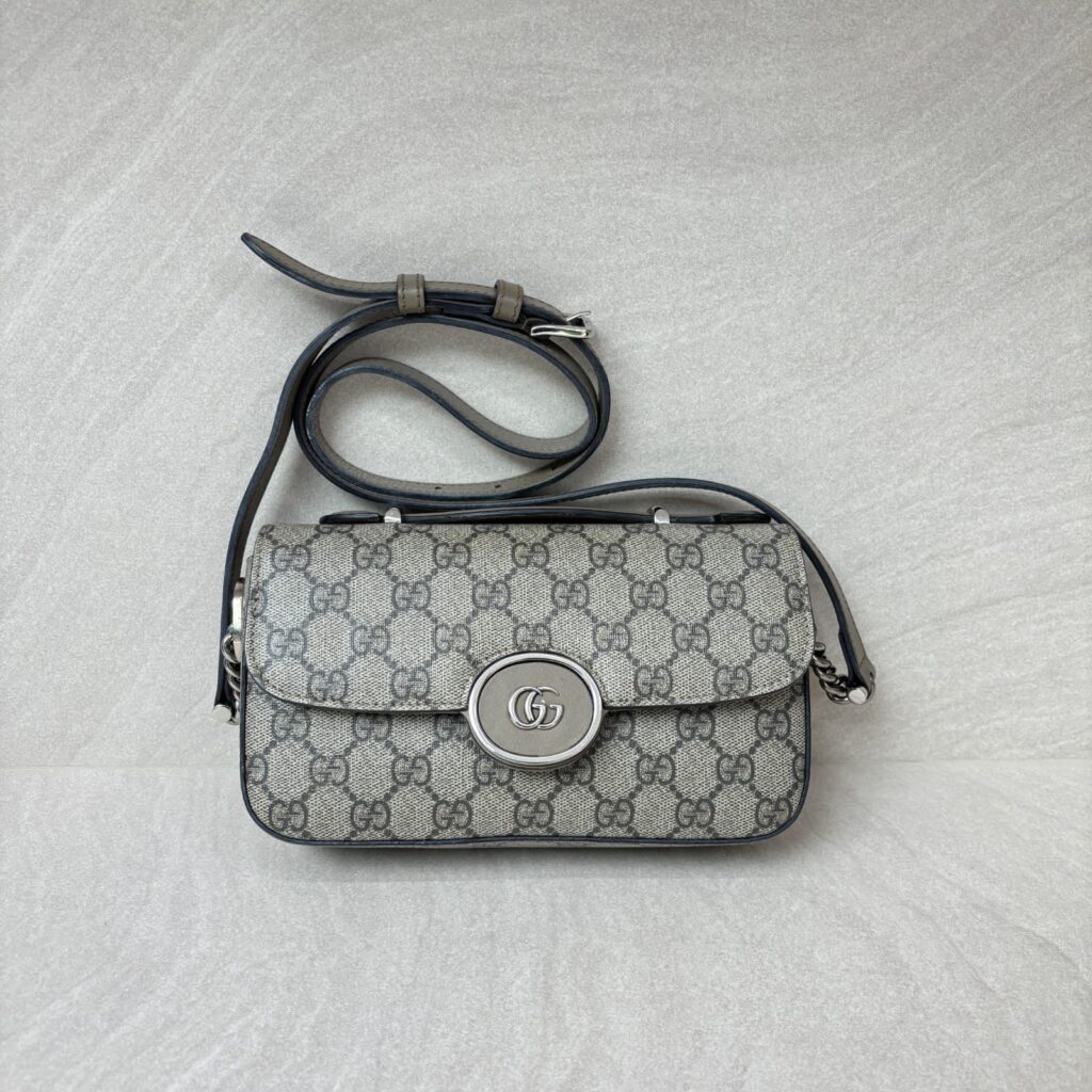 Petite GG Mini Shoulder GG Supreme Taupe SHW