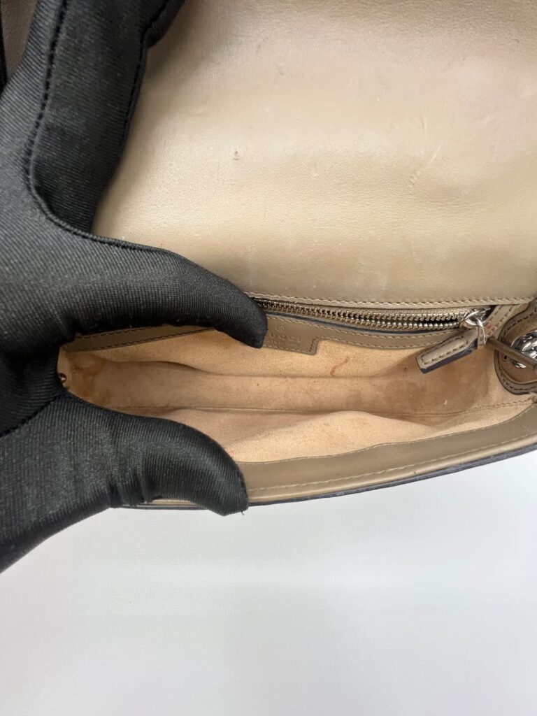 Petite GG Mini Shoulder GG Supreme Taupe SHW