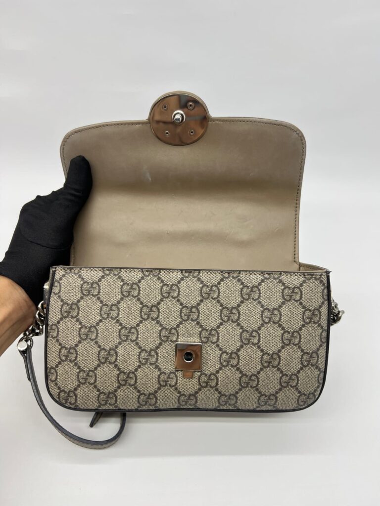 Petite GG Mini Shoulder GG Supreme Taupe SHW