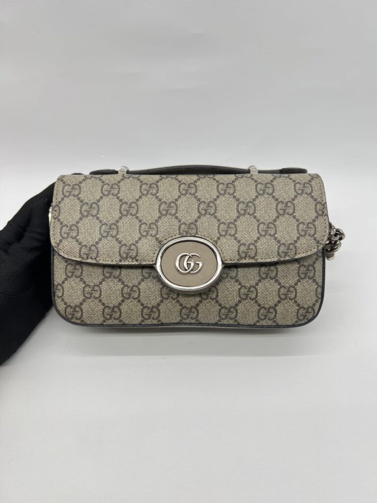 Petite GG Mini Shoulder GG Supreme Taupe SHW