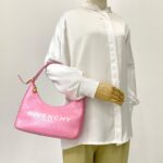 Small Moon Cut Out Coated Canvas Logo 4G Embossed Pink White GHW