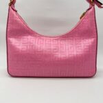 Small Moon Cut Out Coated Canvas Logo 4G Embossed Pink White GHW