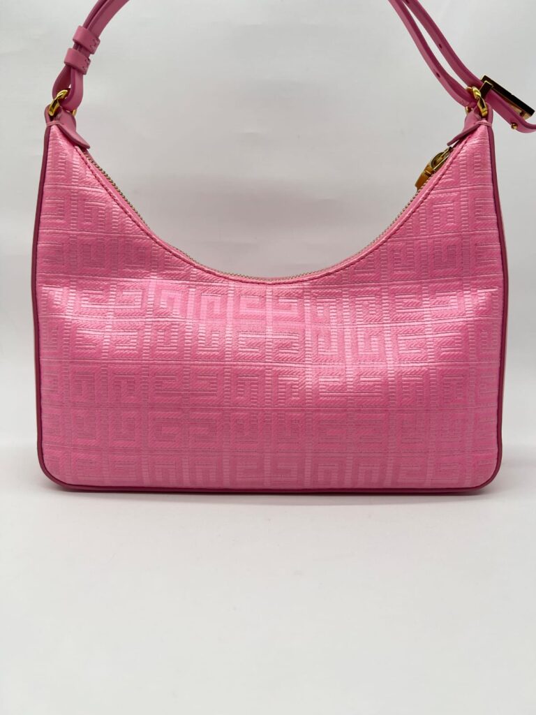 Small Moon Cut Out Coated Canvas Logo 4G Embossed Pink White GHW