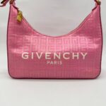 Small Moon Cut Out Coated Canvas Logo 4G Embossed Pink White GHW