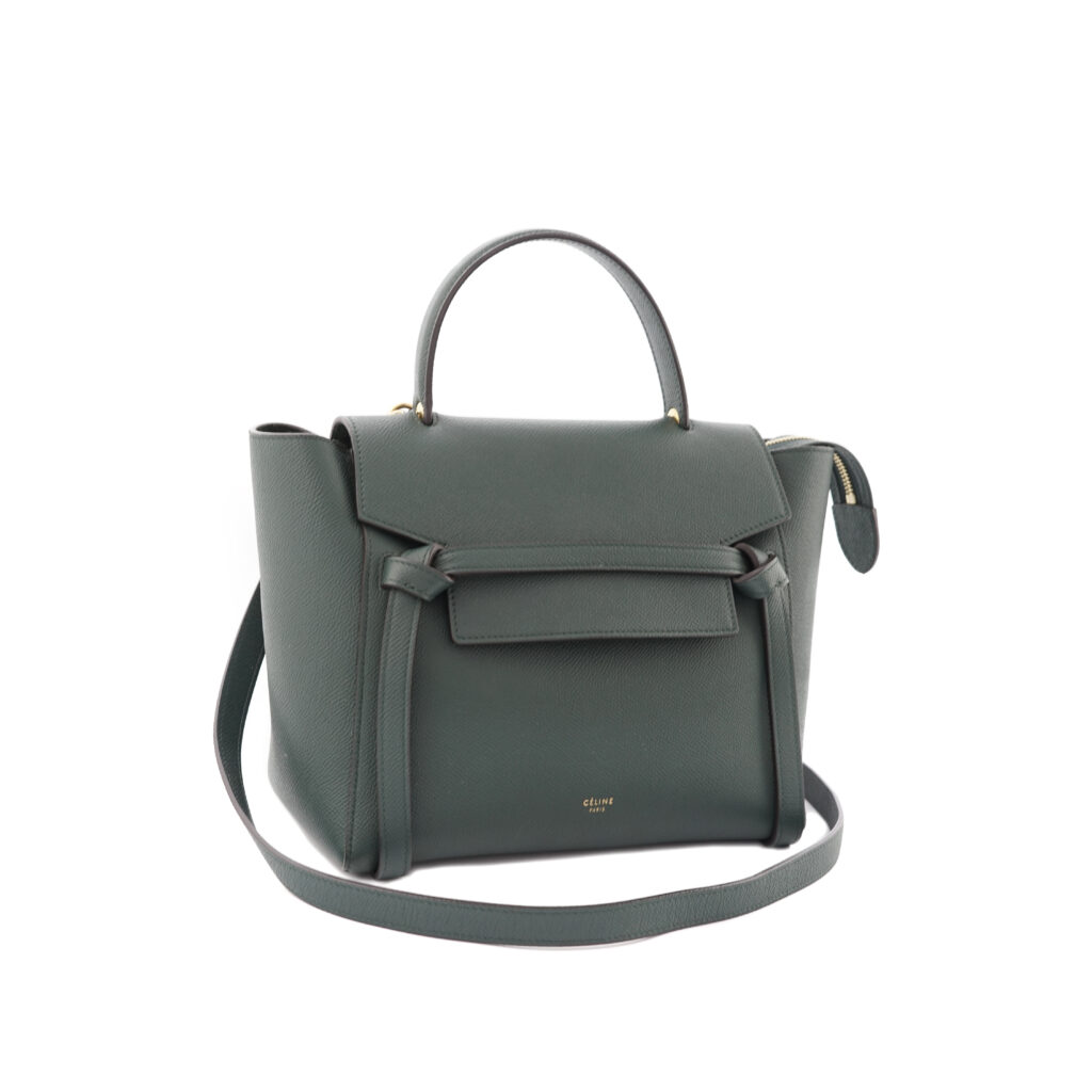Micro Belt Bag Grained Green Forest GHW