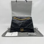 Crush Chain Bag Crinkled Black GHW