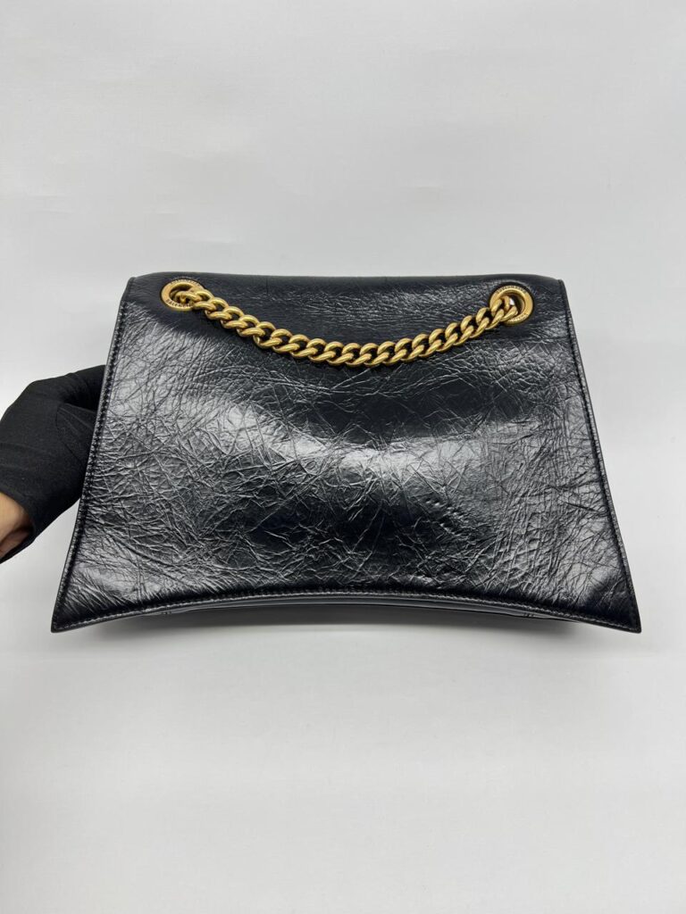 Crush Chain Bag Crinkled Black GHW
