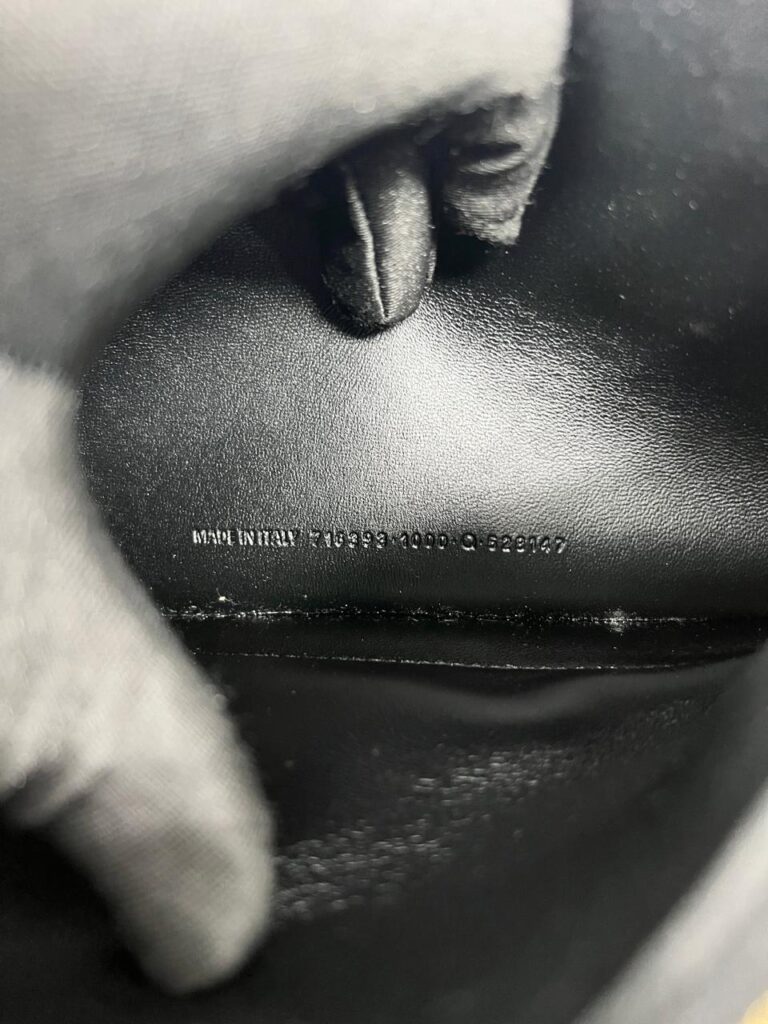 Crush Chain Bag Crinkled Black GHW