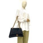 Crush Chain Bag Crinkled Black GHW