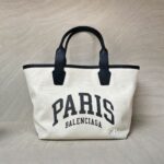 Cities Paris Jumbo Tote Canvas White Black