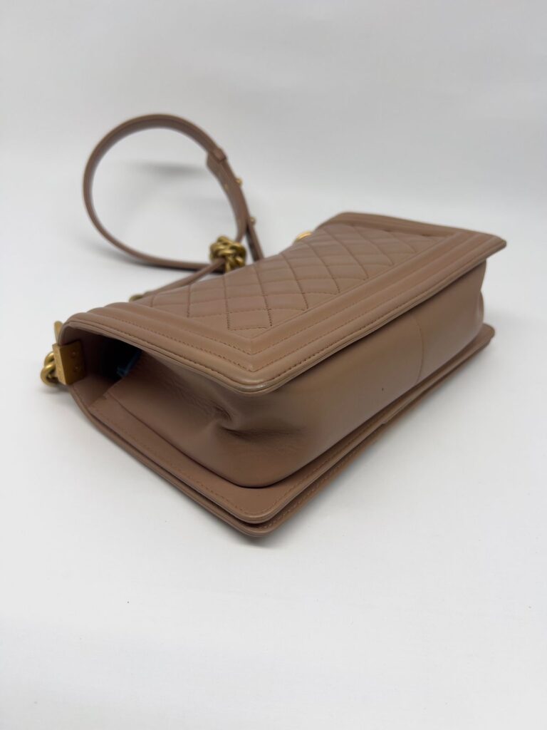 Boy 25 Lambskin Dark Beige GHW