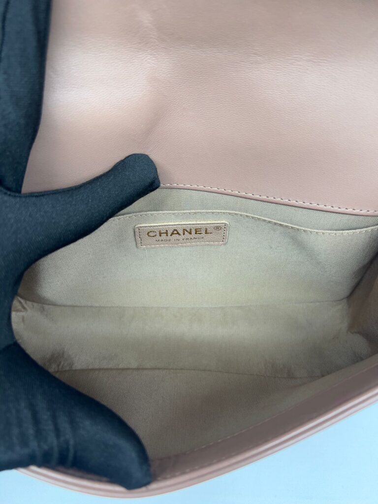 Boy 25 Lambskin Dark Beige GHW