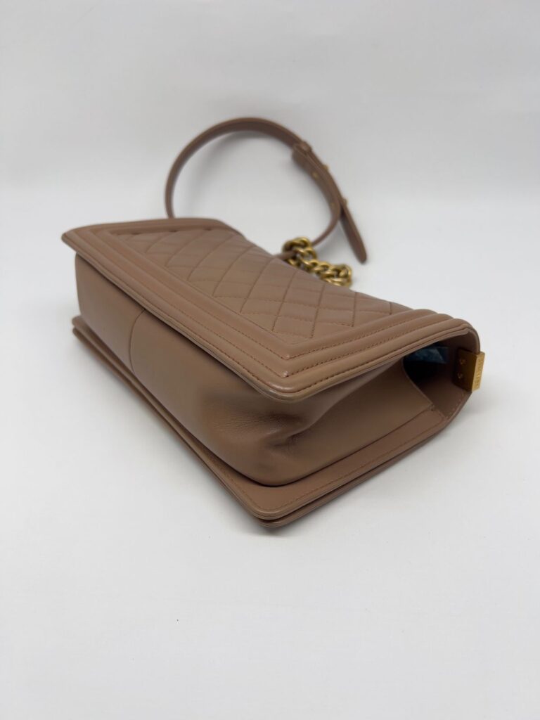 Boy 25 Lambskin Dark Beige GHW