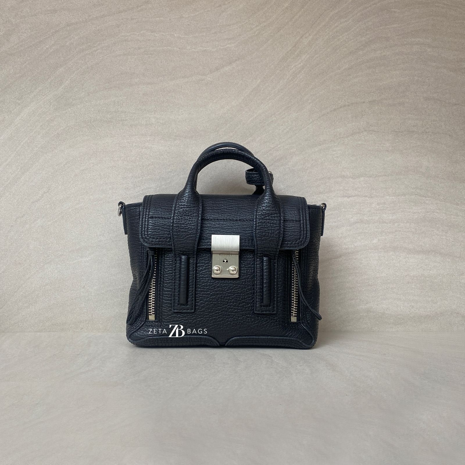 Pashli Mini Satchel Black Nickel SHW
