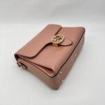 Interlocking GG Top Handle Leather Grained Pink LGHW