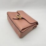 Interlocking GG Top Handle Leather Grained Pink LGHW