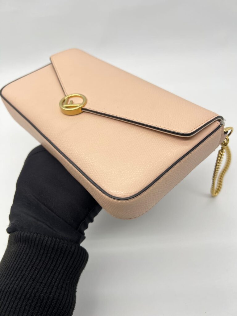 F Is Fendi Envelope WOC Leather Pink Blush GHW