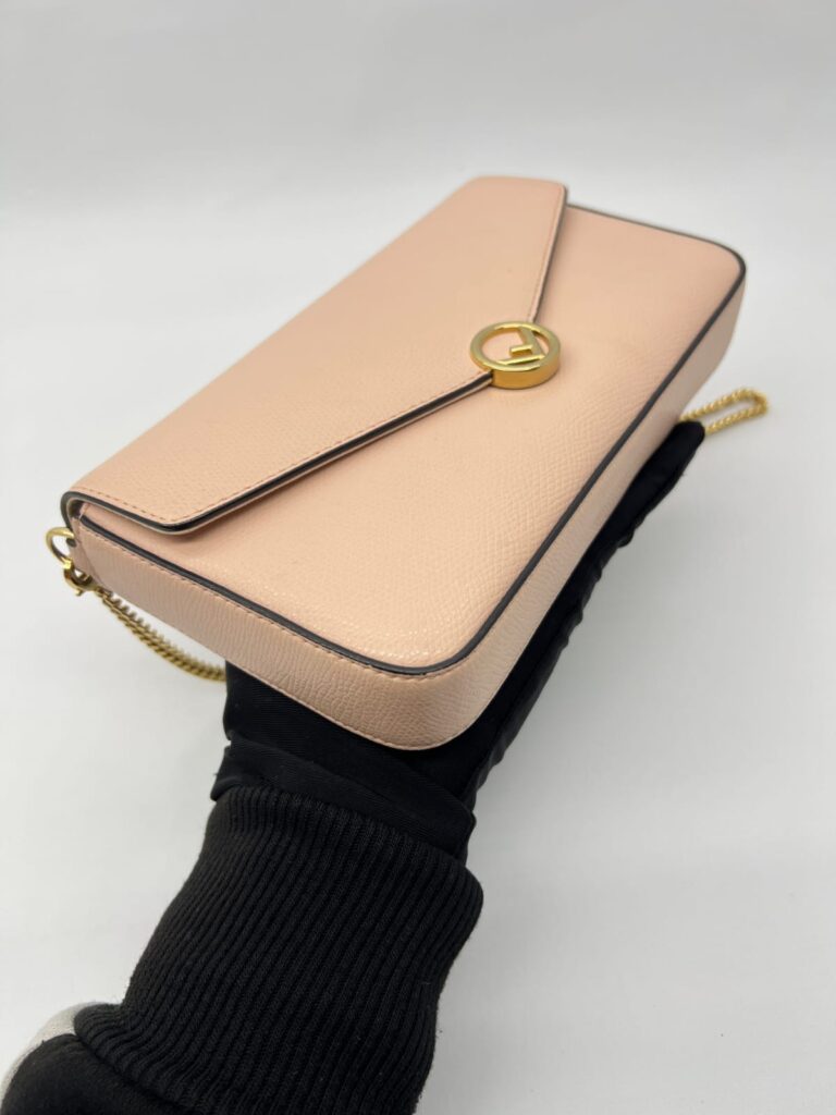 F Is Fendi Envelope WOC Leather Pink Blush GHW