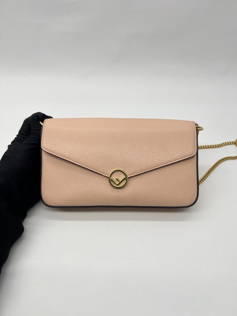 F Is Fendi Envelope WOC Leather Pink Blush GHW