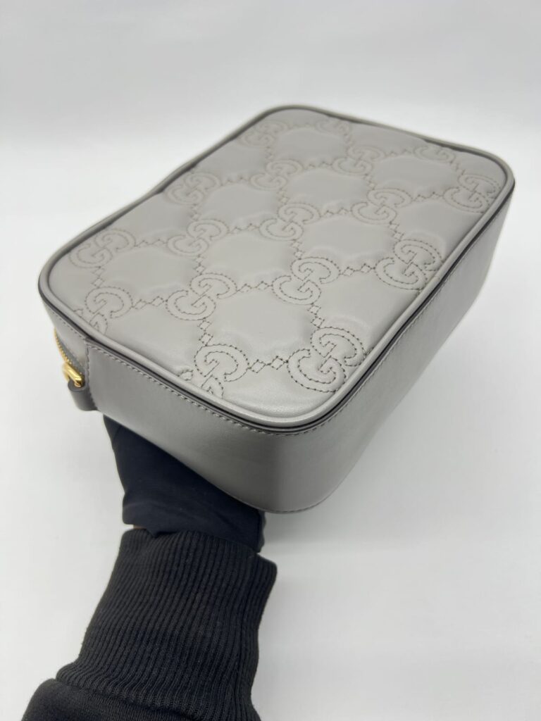 GG Matelasse Small Grey GHW