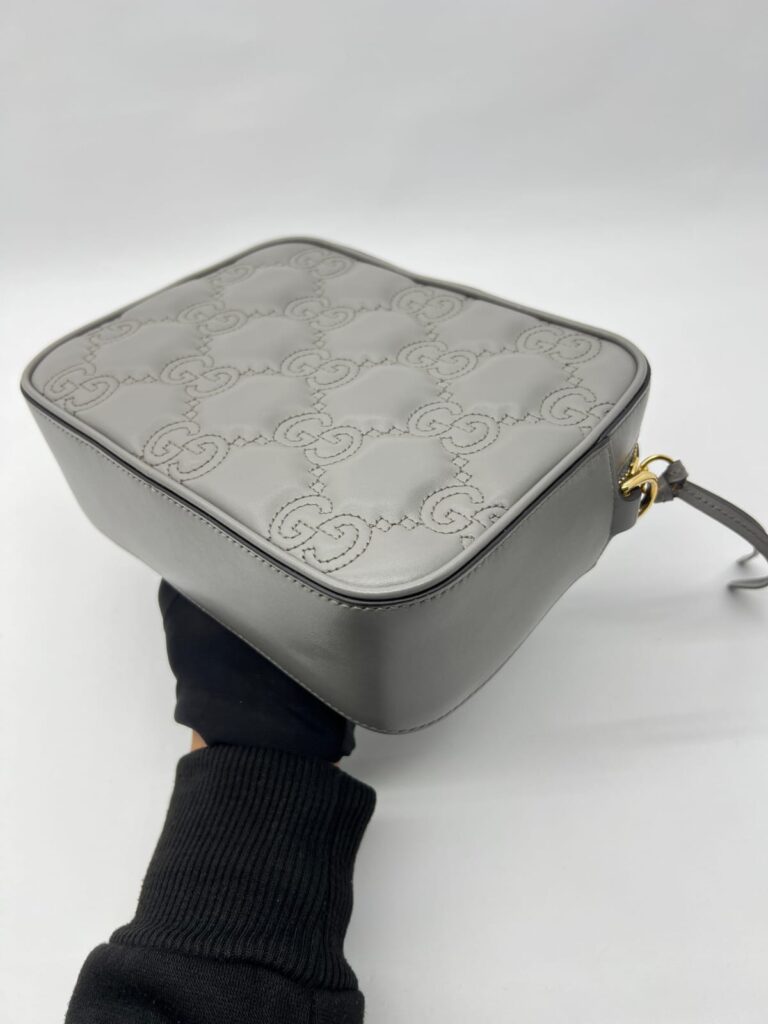 GG Matelasse Small Grey GHW