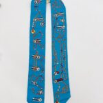 Twilly Soie Cordages Turquoise/Orange/Blanc