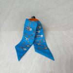 Twilly Soie Cordages Turquoise/Orange/Blanc