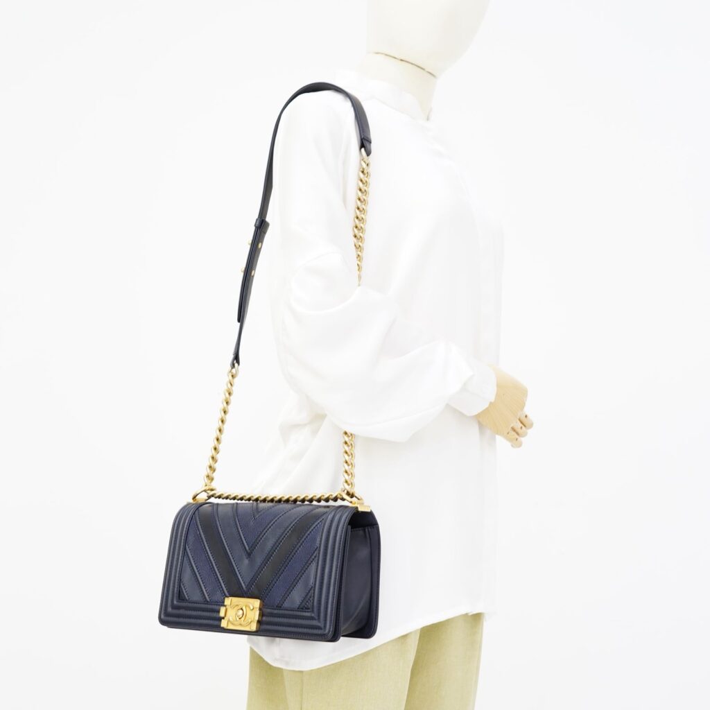 Boy Medium Blue Chevron GHW