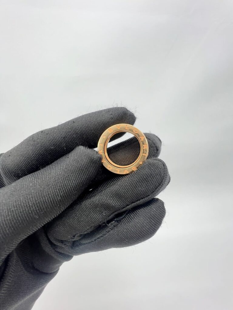 B.Zero1 Rock Two-Band Black Ceramic Rose Gold