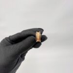 B.Zero1 Rock Two-Band Black Ceramic Rose Gold