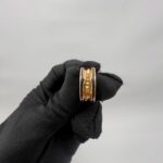 B.Zero1 Rock Two-Band Black Ceramic Rose Gold