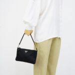 Re Nylon Mini Bag Tessuto Black SHW