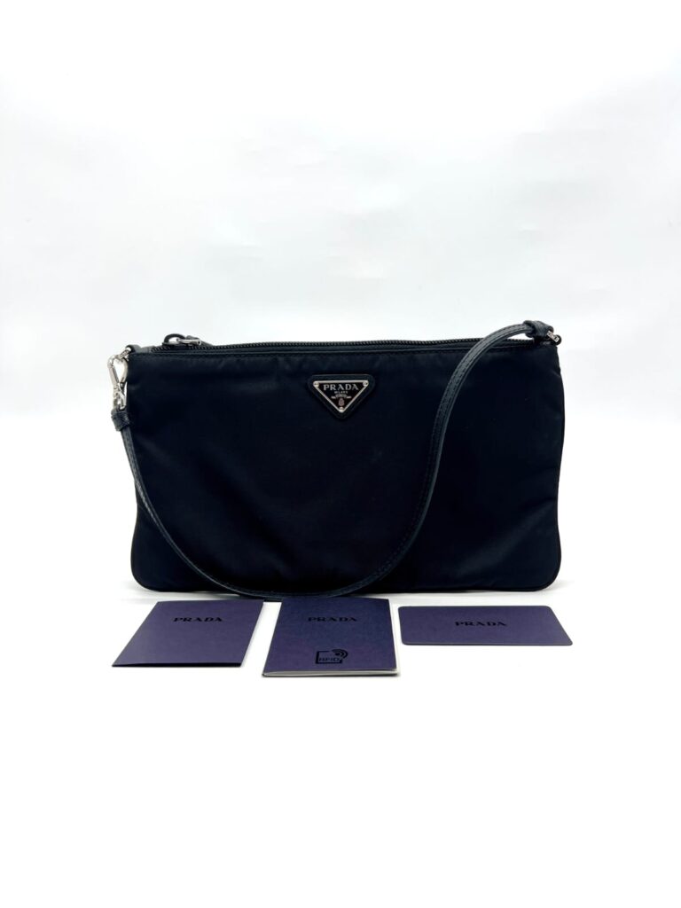 Re Nylon Mini Bag Tessuto Black SHW