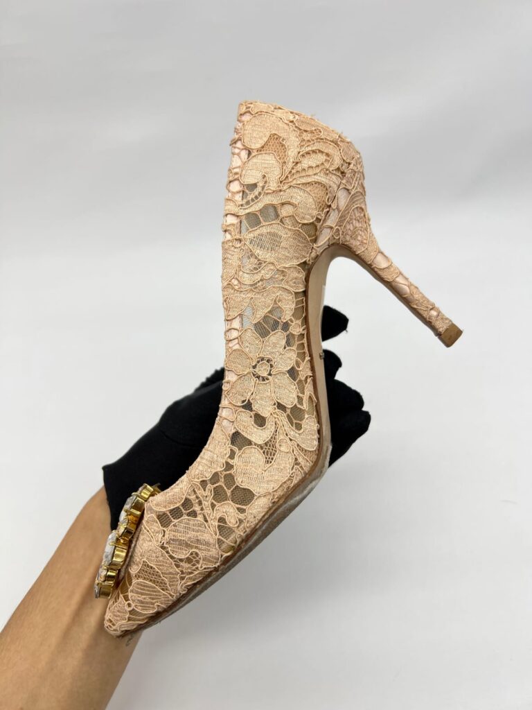 Lace Rainbow Pumps Pink