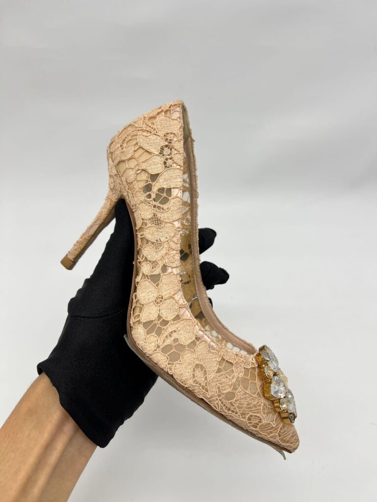 Lace Rainbow Pumps Pink