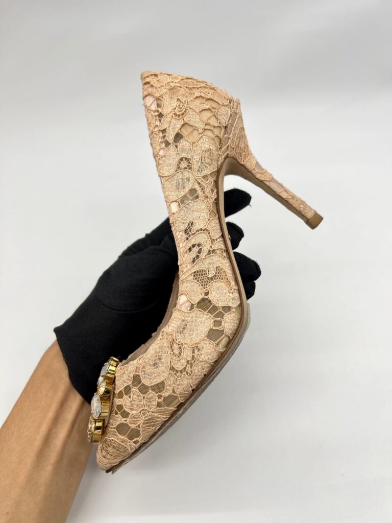 Lace Rainbow Pumps Pink