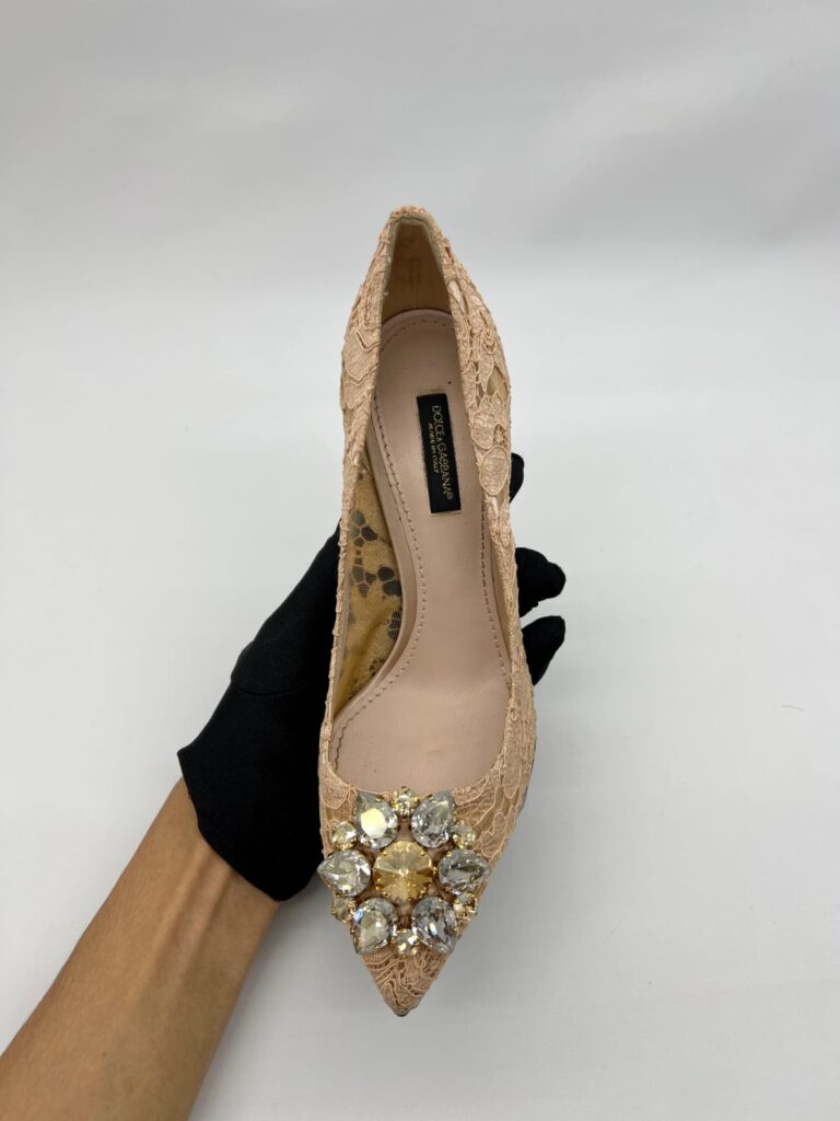 Lace Rainbow Pumps Pink