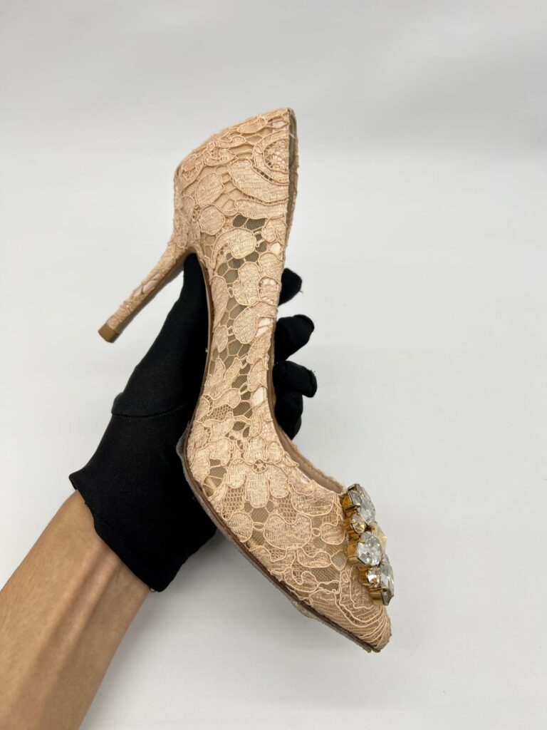 Lace Rainbow Pumps Pink