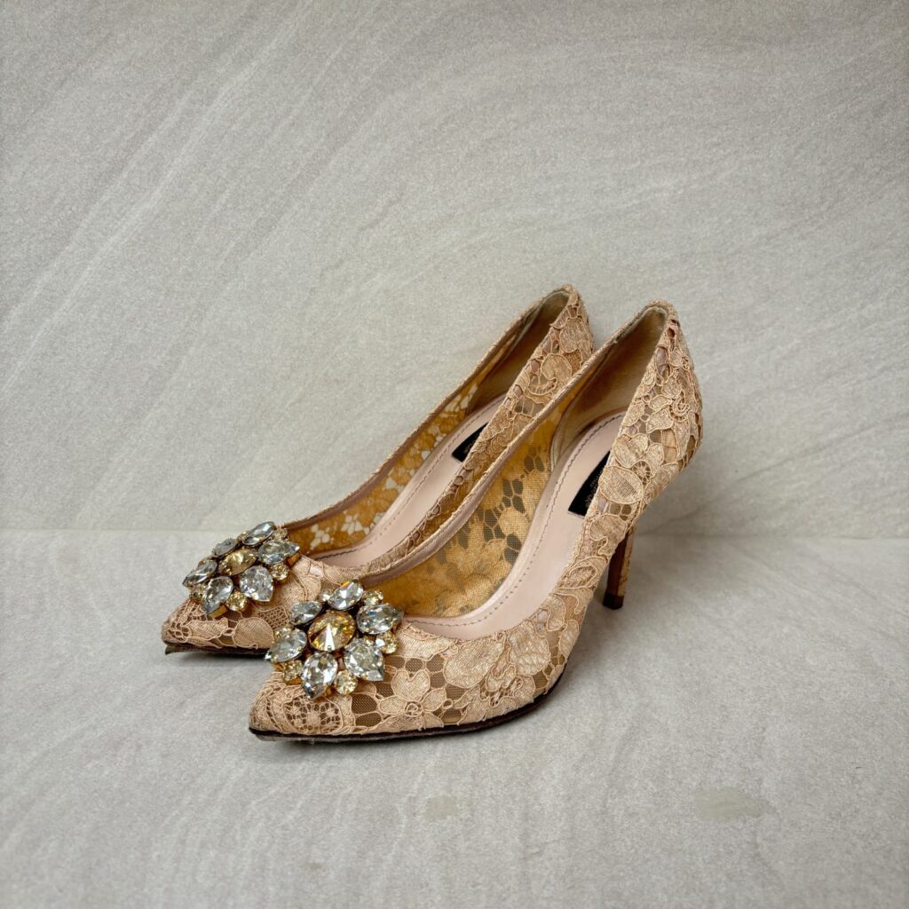 Lace Rainbow Pumps Pink