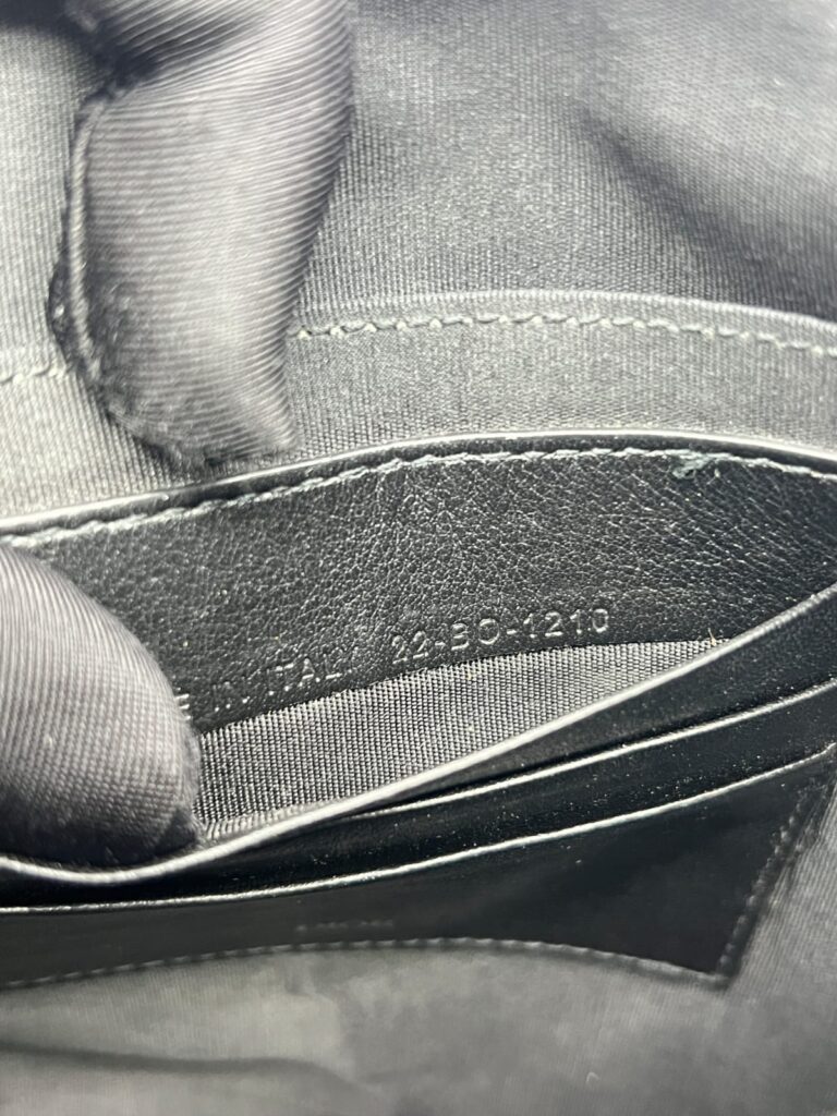 Triangle Zip Pouch Black Oblique Jacquard SHW