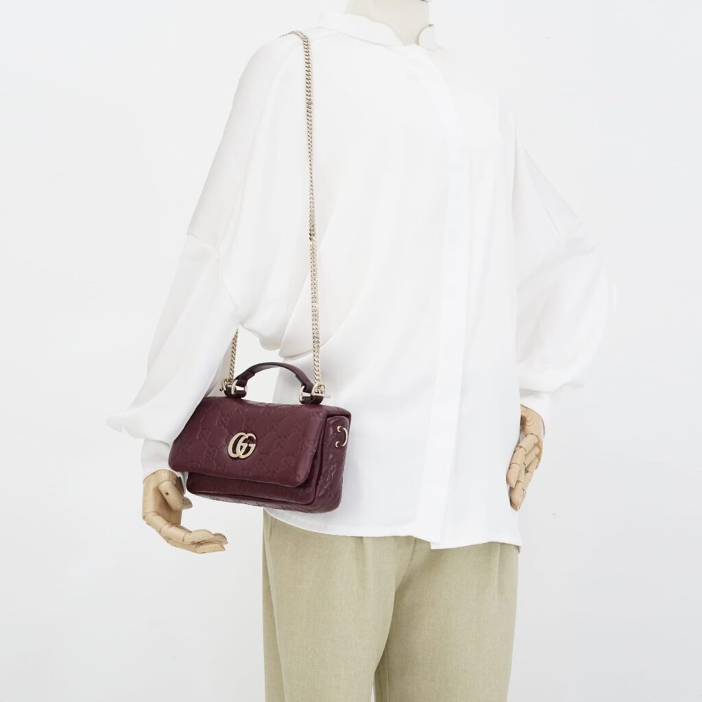 Milano Top Handle Guccissima Soft Red GHW