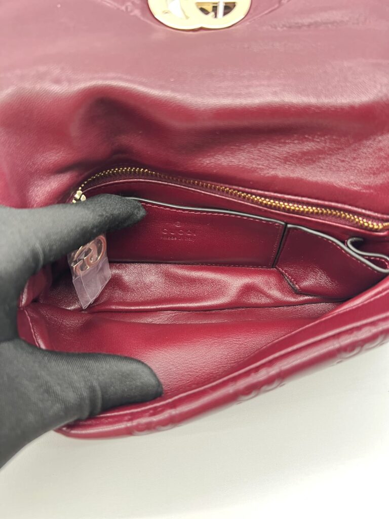 Milano Top Handle Guccissima Soft Red GHW