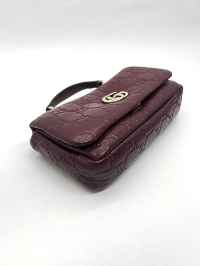 Milano Top Handle Guccissima Soft Red GHW