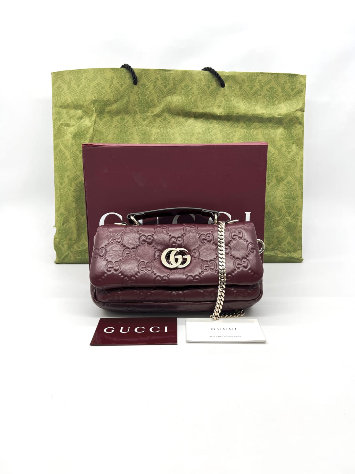 Milano Top Handle Guccissima Soft Red GHW