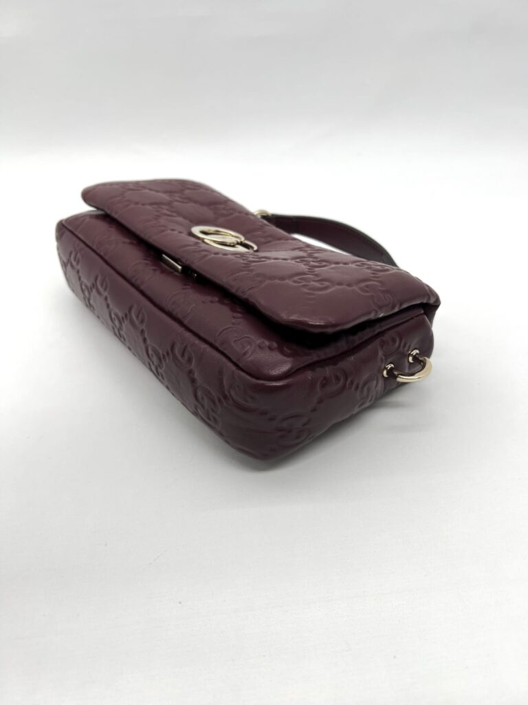 Milano Top Handle Guccissima Soft Red GHW