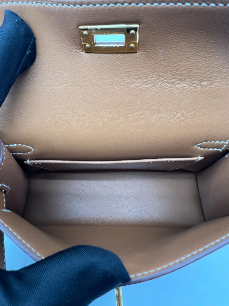 Mini Kelly Epsom Gold GHW