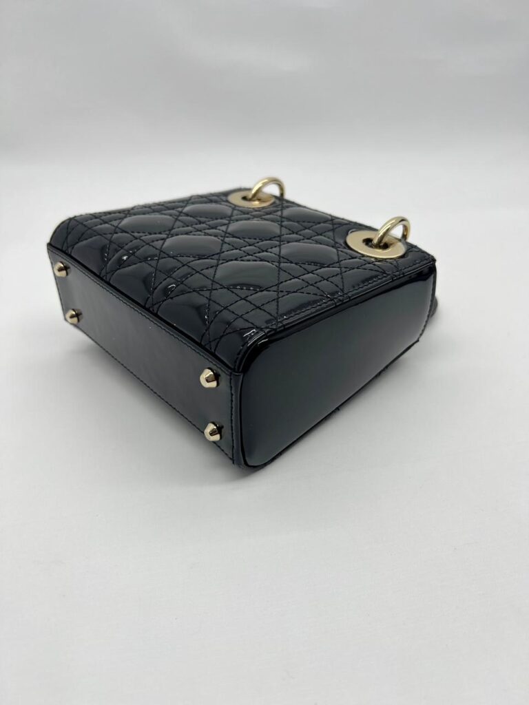 Mini Lady Dior Vernis Black LGHW