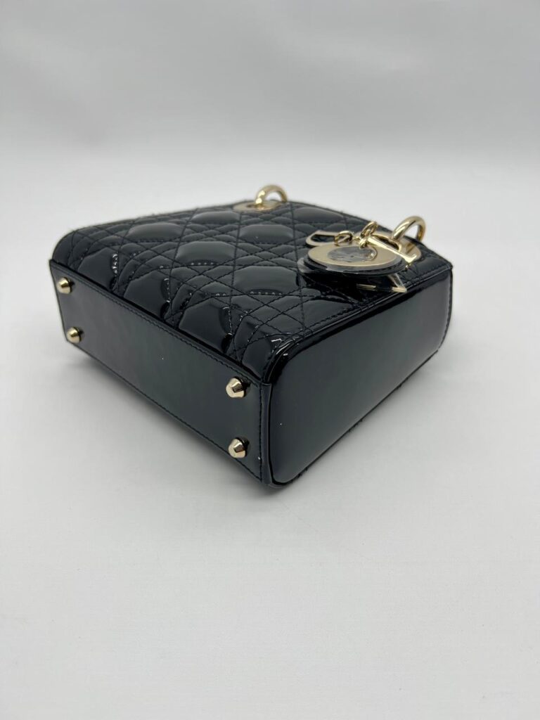 Mini Lady Dior Vernis Black LGHW